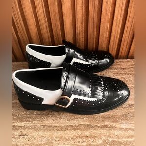 PIVAPAM Womens Oxford Shoes Patent Leather Tassel Loafers Round Toe Size 40 US 8